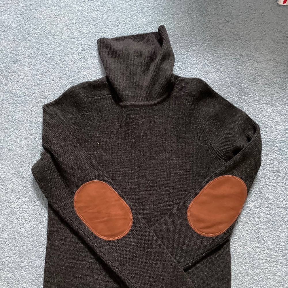 Never worn J.Crew gray sweater w/ elbow patches